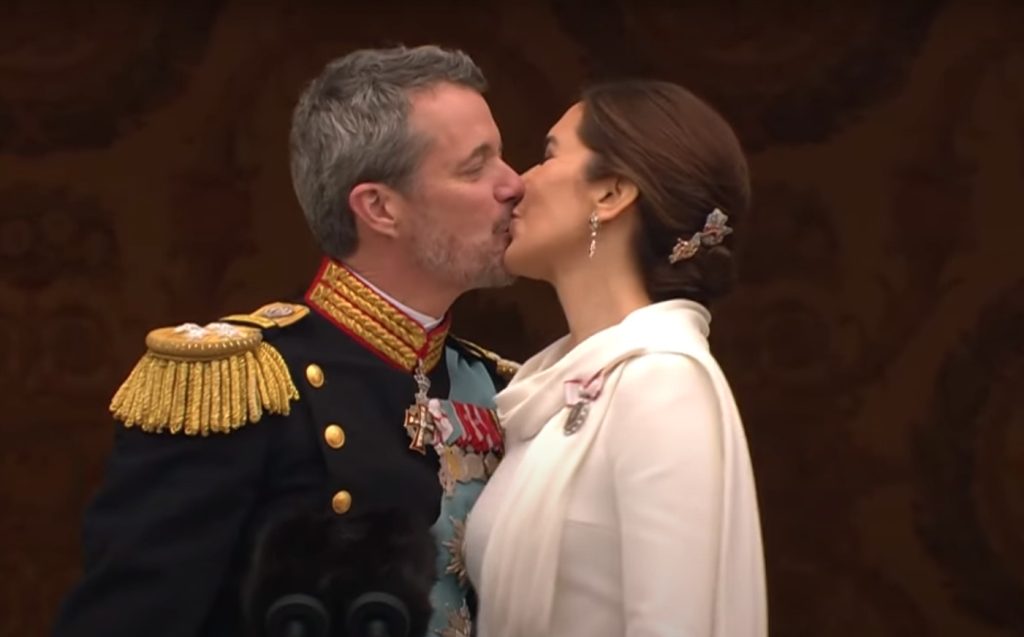 denmark's new king kiss